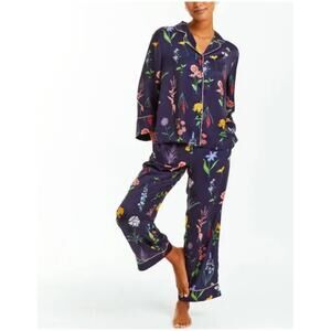 Mestiza New York Gigi Pajama Set 2 Piece Navy Multi Size Medium NWT Floral Print